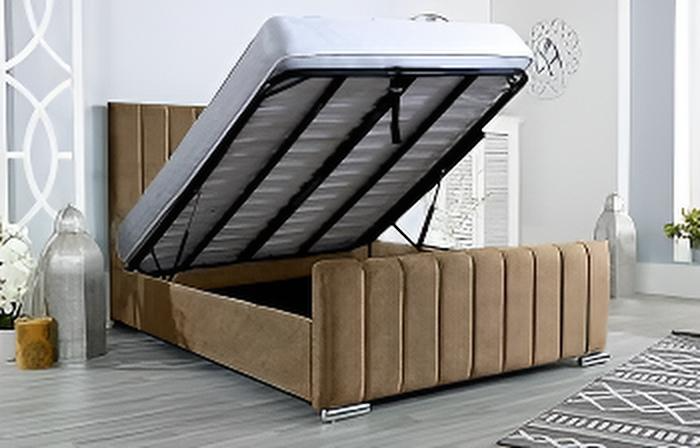 Panel Line Ottoman Bed With Mattress