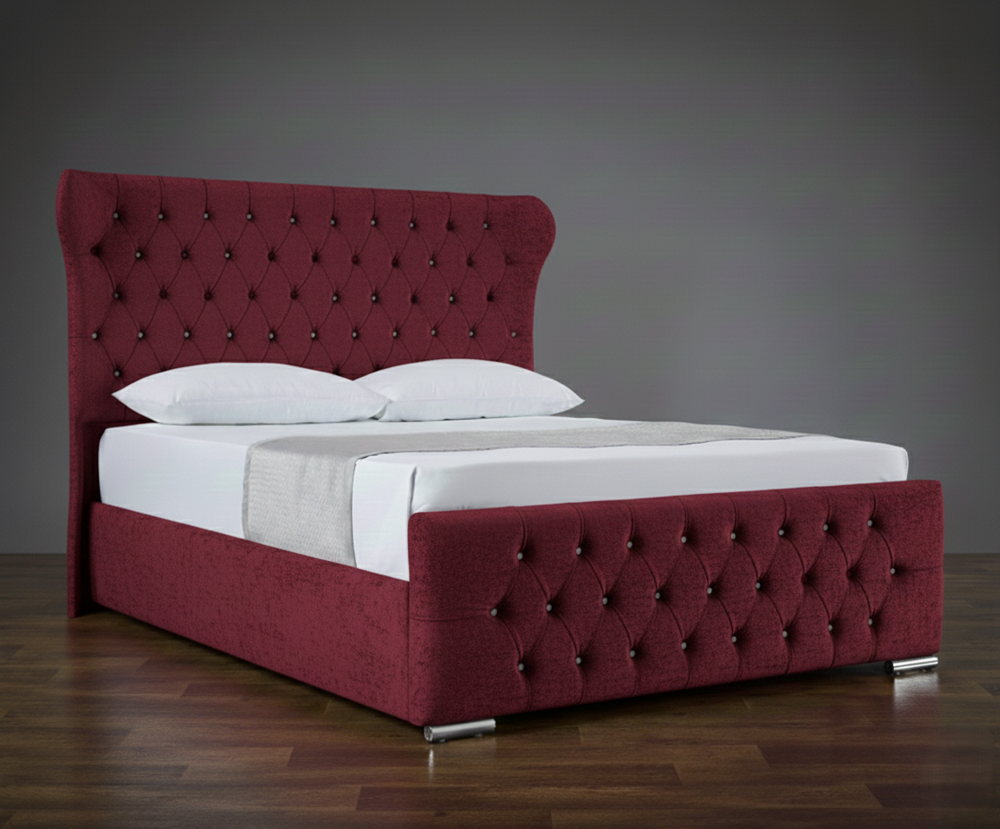 Luxury Oxford Wingback Bed