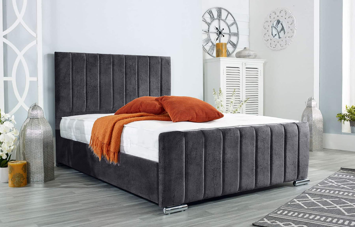 Panel Line Ottoman Bed With Mattress