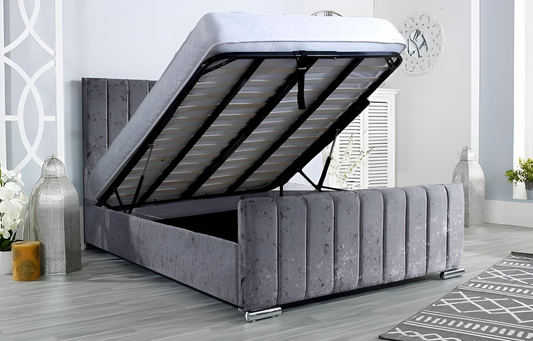 Panel Line Ottoman Bed With Mattress