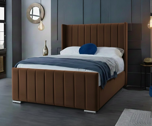 Luxury Panel Wingback Bed