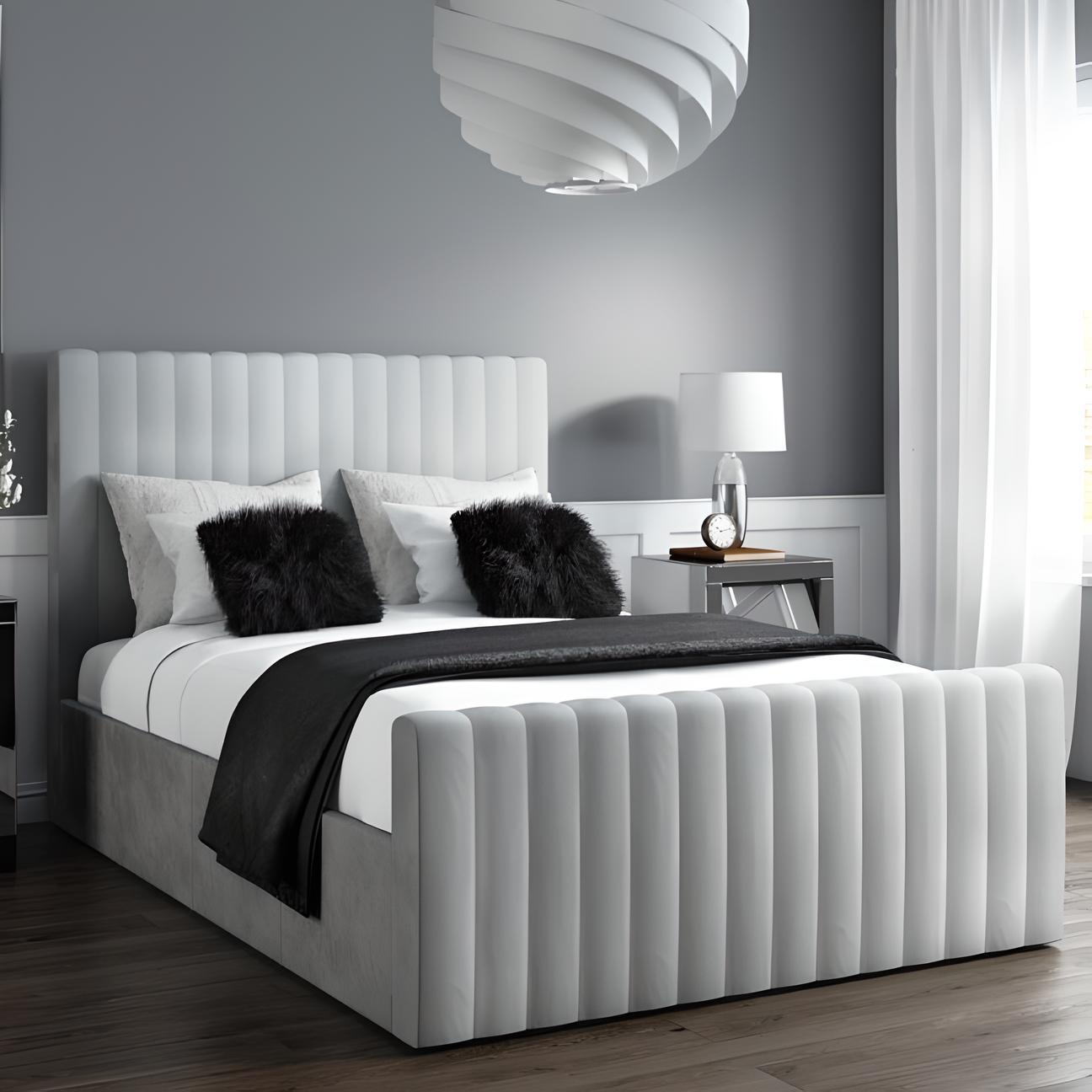 Panel Line Ottoman Bed With Mattress